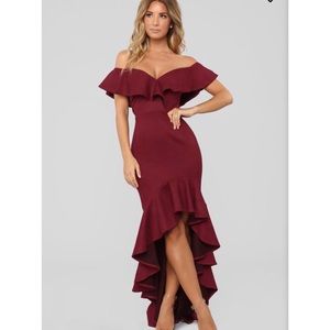 La Flamenca Dress- Wine